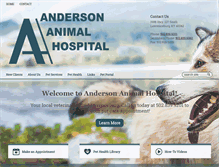 Tablet Screenshot of andersonanimalhospital.org